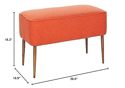 Safavieh Mercer Collection Clara Retro Orange Wool Bench