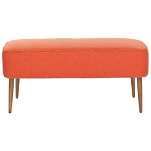 Safavieh Mercer Collection Clara Retro Orange Wool Bench