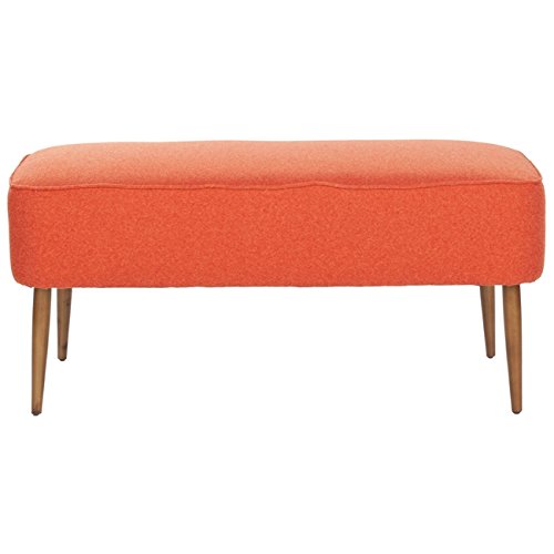 Safavieh Mercer Collection Clara Retro Orange Wool Bench