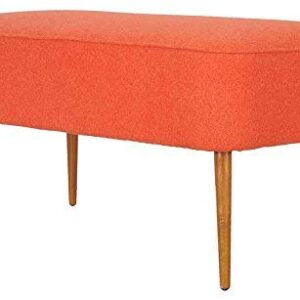 Safavieh Mercer Collection Clara Retro Orange Wool Bench