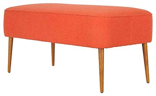 Safavieh Mercer Collection Clara Retro Orange Wool Bench