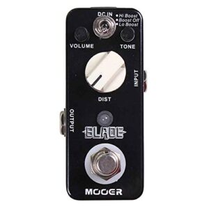 mooer blade, metal distortion micro pedal