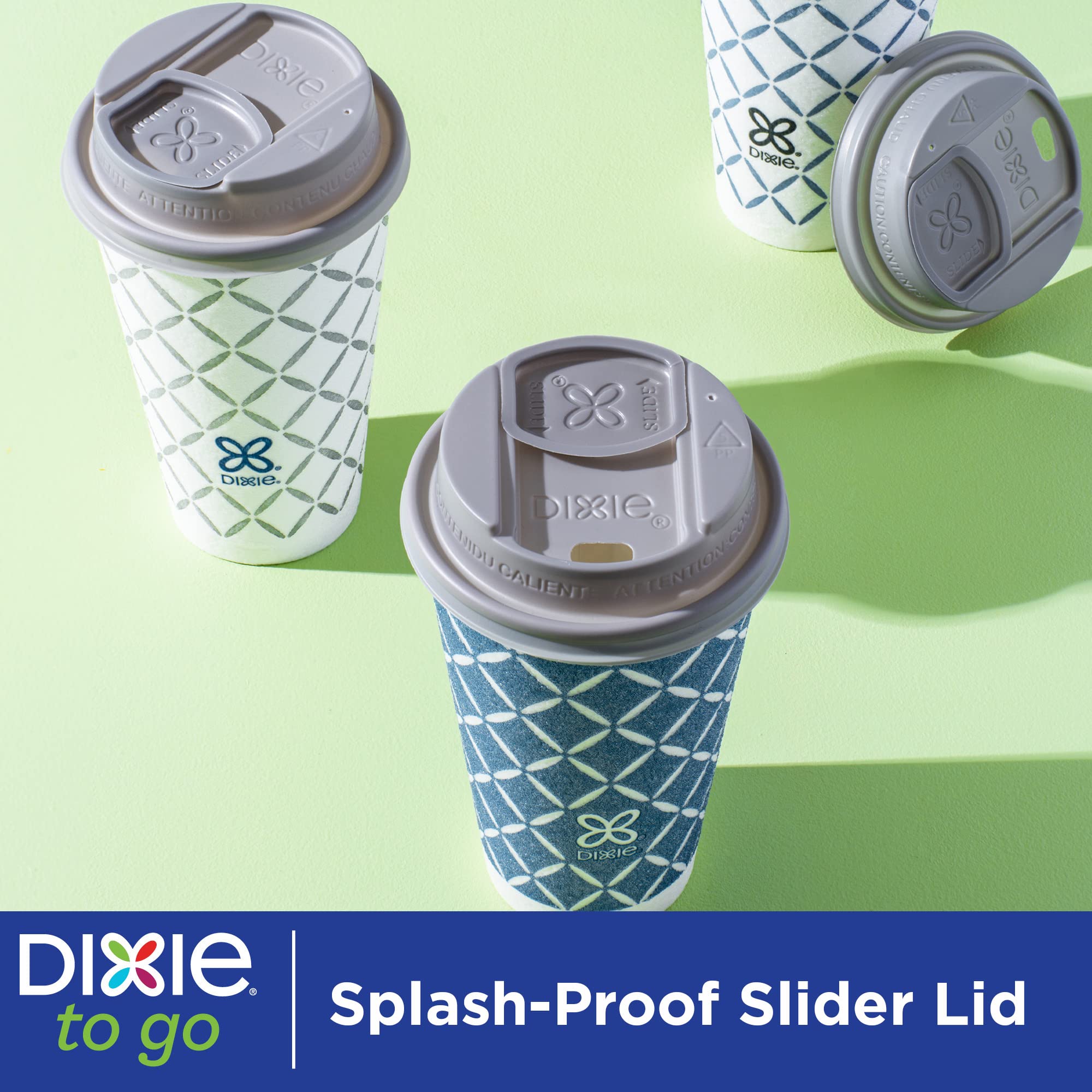 DIXIE To Go Large Paper Coffee Cups With Lids, 16 Oz, 10 Count, Disposable Cups For On-The-Go Hot Beverages