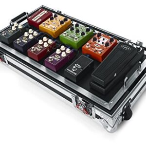 Gator Cases G-TOUR Series Gutiar Pedal board with ATA Road Case, Wheels and Pull Handle; Large: 24" x 11" (G-TOUR PEDALBOARD-LGW) , Black