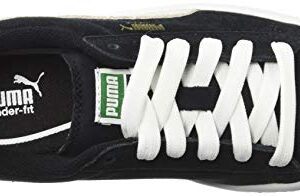 PUMA Suede Junior Sneaker (Little Kid/Big Kid) , Black/White, 7 M US Big Kid