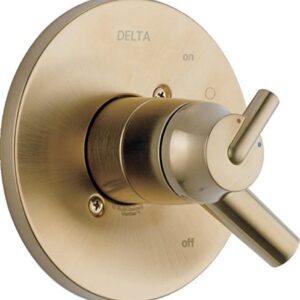 Delta Faucet Trinsic 17 Series Dual-Function Shower Valve Trim Kit Gold, Shower Handle, Delta Shower Trim Kit, Champagne Bronze T17059-CZ (Valve Not Included)