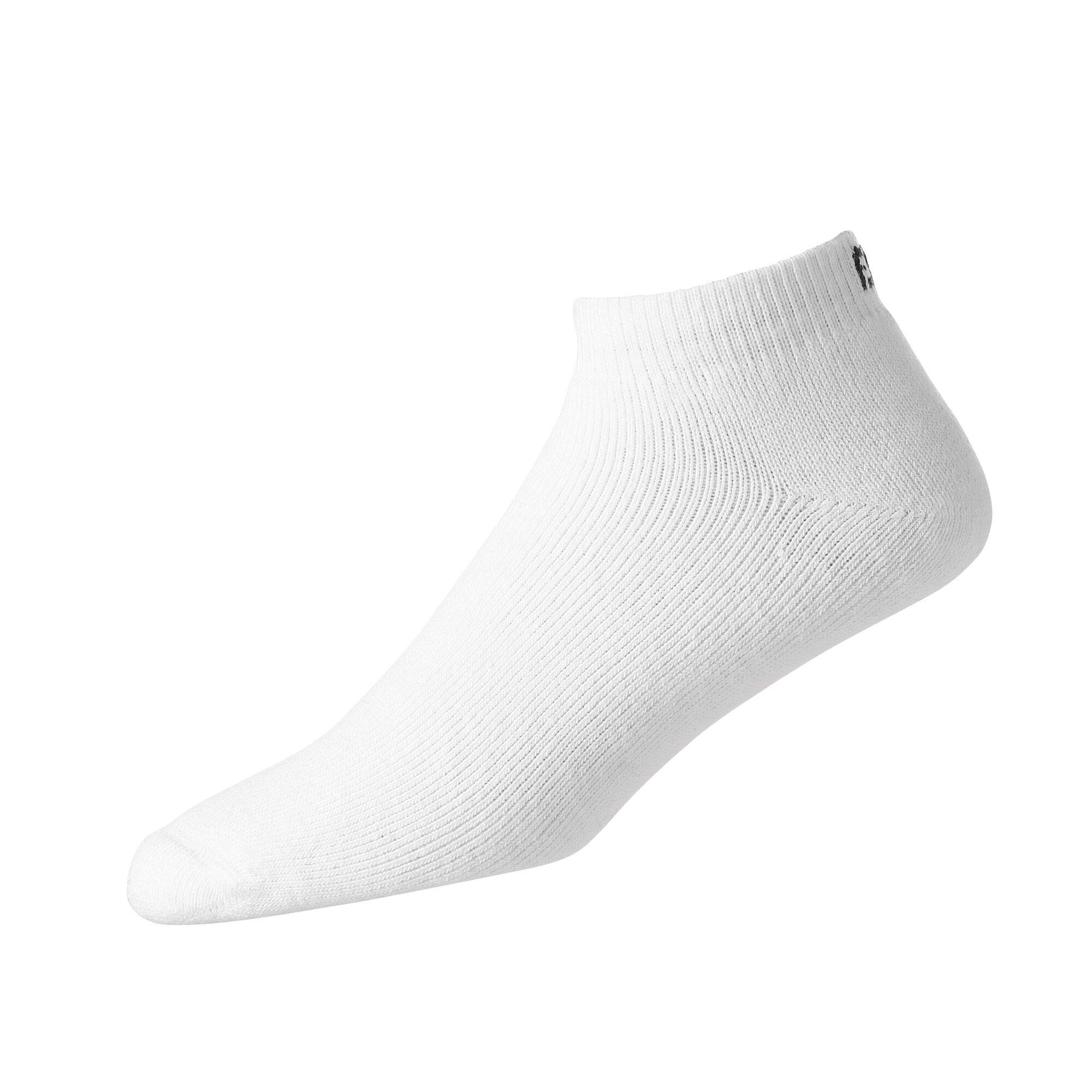 FootJoy Men's ComfortSof Sport Socks White, Fits Shoe Size 7-12