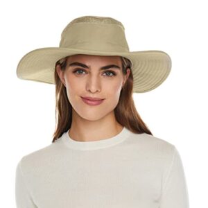 Tilley Mens Womens LTM2 Broad Brim Sun Protection Guaranteed for Life Lightweight Hat Khaki