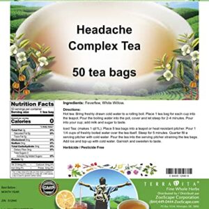 Feverfew and White Willow Bark Complex Tea (50 tea bags, ZIN: 512940)