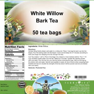 White Willow Bark Tea (50 tea bags, ZIN: 427623)