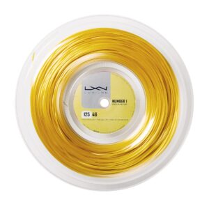 luxilon 4g 125 tennis string - 200m reel, gold, 1.25mm