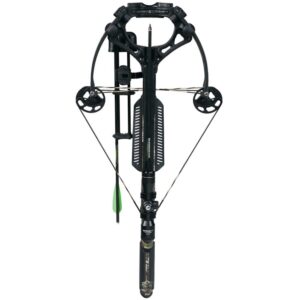 BARNETT Droptine STR Intelligent 380 Foot Per Second TriggerTech Hunting Crossbow Package with Hunting Accessories, TrueTimber Strata Camo