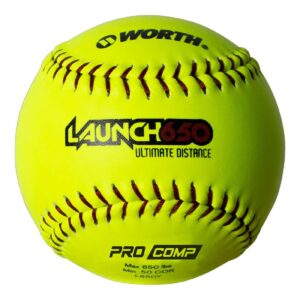 Worth Home Run Derby Ball,Yellow,Pack of 12