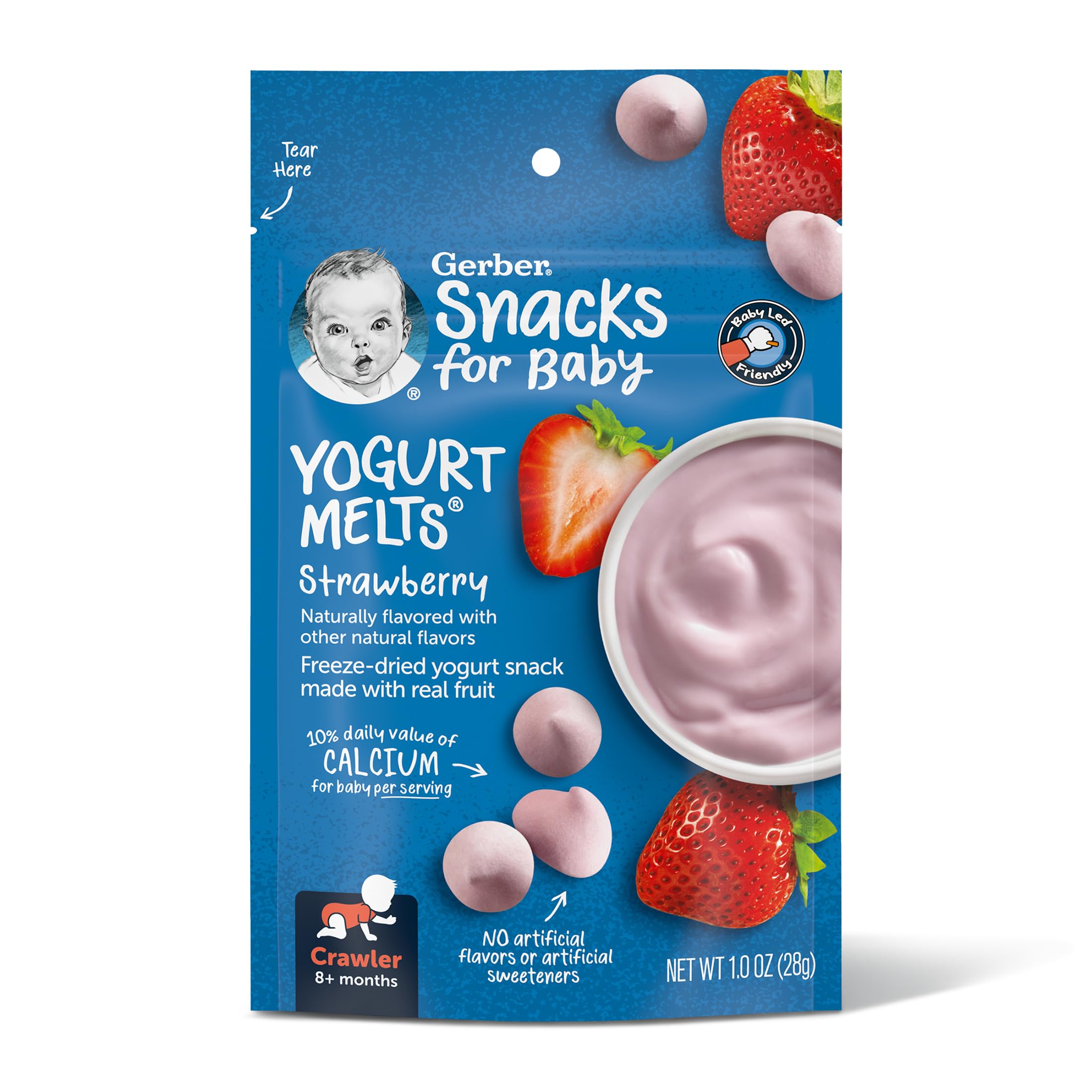 Gerber Baby Snacks Yogurt Melts, Strawberry, 1 Ounce (Pack of 7)