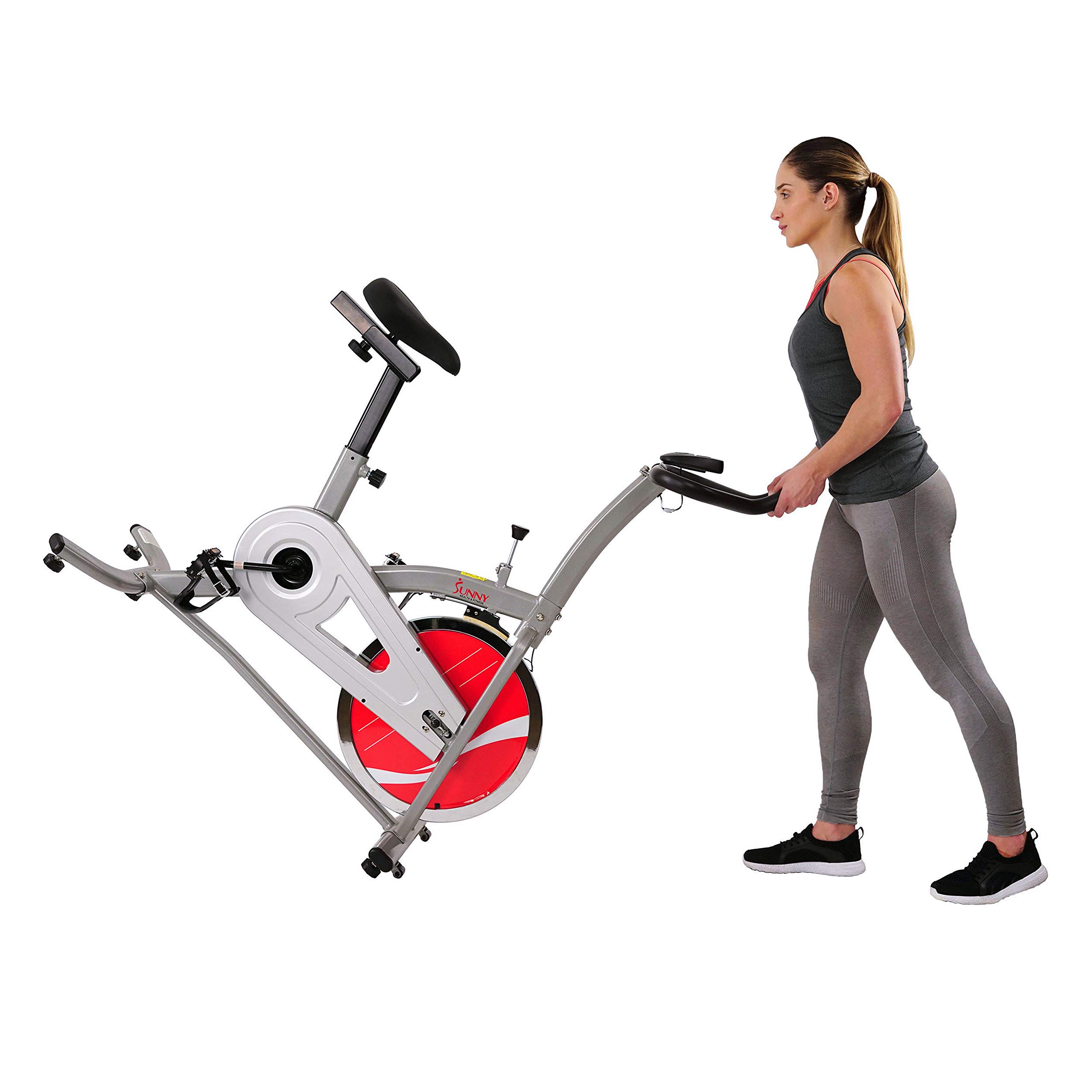 Sunny Health & Fitness Indoor Cycling Exercise Bike with LCD Monitor - SF-1203