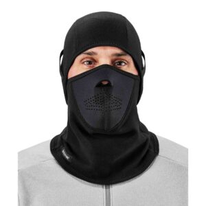 Ergodyne Mens Face Mask - 2-pc Fleece Neoprene Balaclava, Black