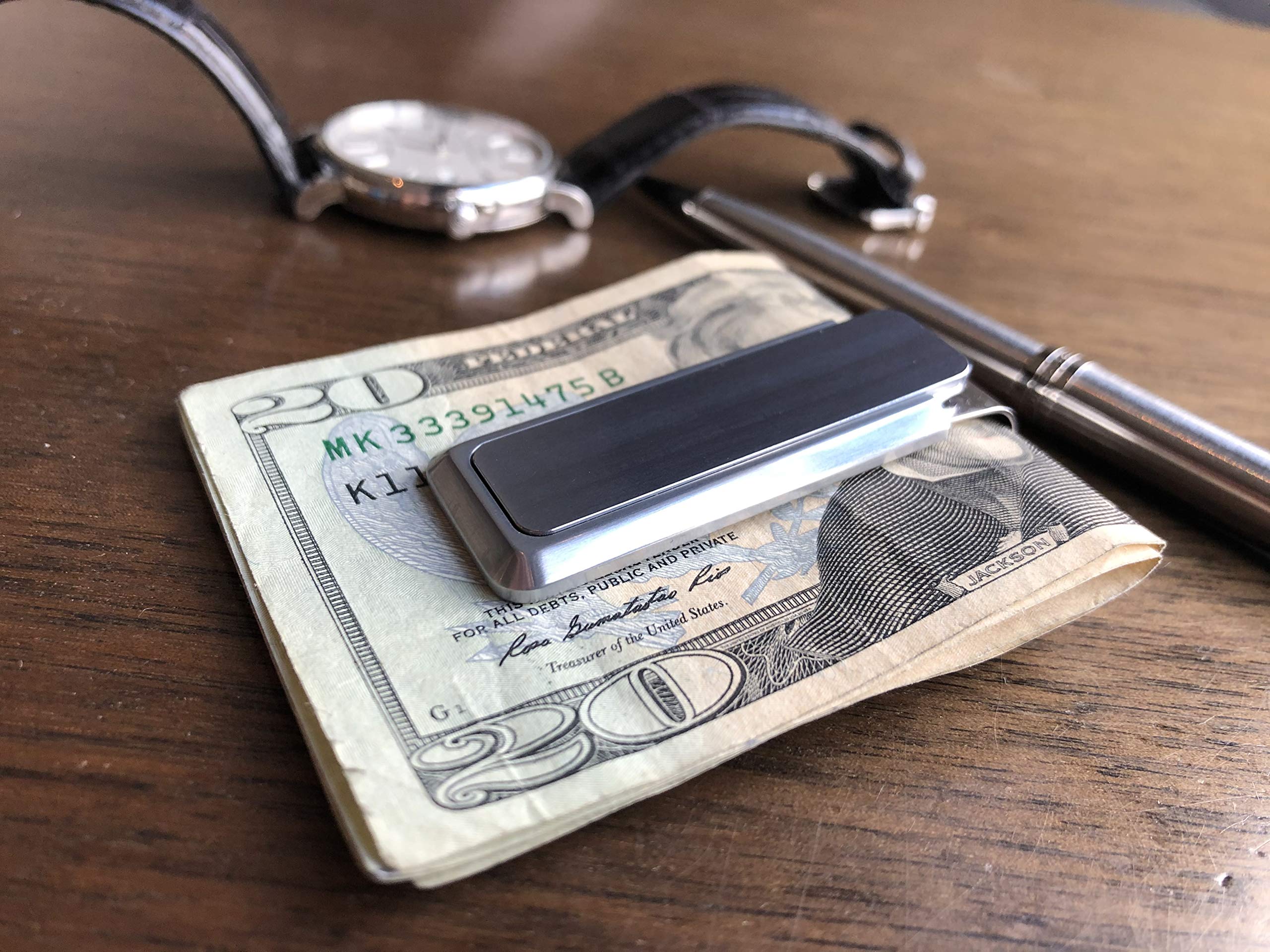 M-Clip Money Clip (Natural) - Minimalist Slim Wallet Alternative for Front Pocket Carry - Cash and Credit Card Holder for Men