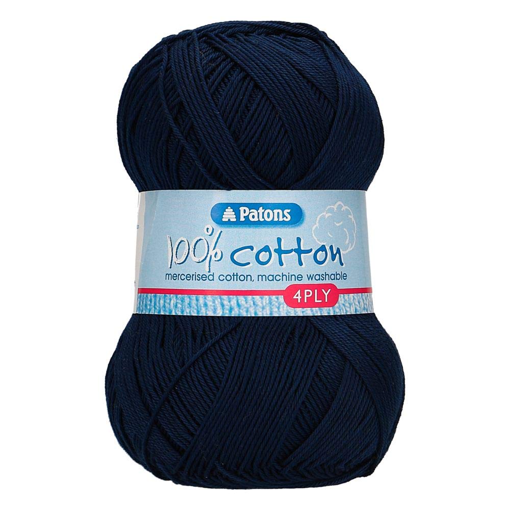 Patons 100% Cotton 4 Ply - Navy (1124)