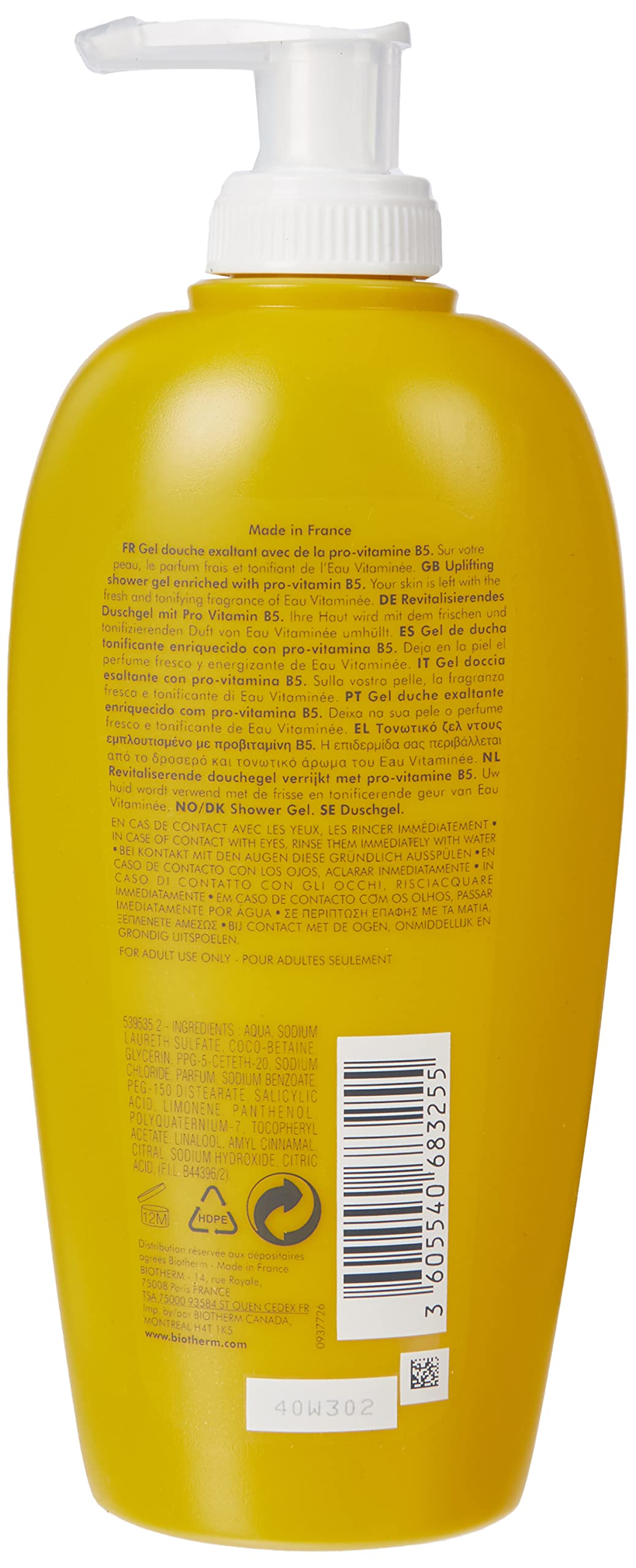 Biotherm - Eau Vitaminee Uplifting Shower Gel 400ml/13.52oz