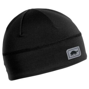 turtle fur - brain shroud, lightweight comfort shell beanie, black, one size