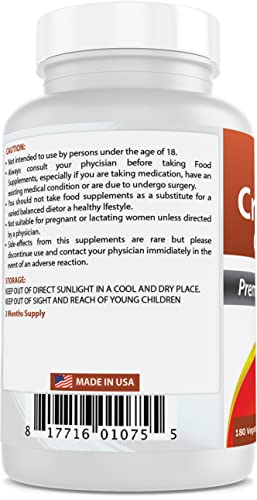 Best Naturals Cranberry Pills 3X Concentrate Veggie Capsule, 12600 mg, 180 Count (817716010755)