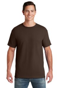 jerzees dri-power mens active t-shirt large chocolate