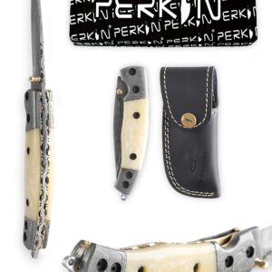 Perkin Knives - Handmade Damascus Folding Knife - Work of Art