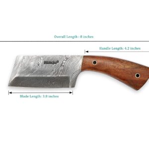 Damascus Steel Hunting Knife Damascus Chef Knife with Sheath