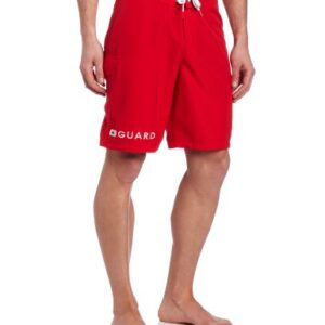 Speedo Women Guard Swim Trunk Knee Length Boardshort Volley, Speedo Red, 32 US