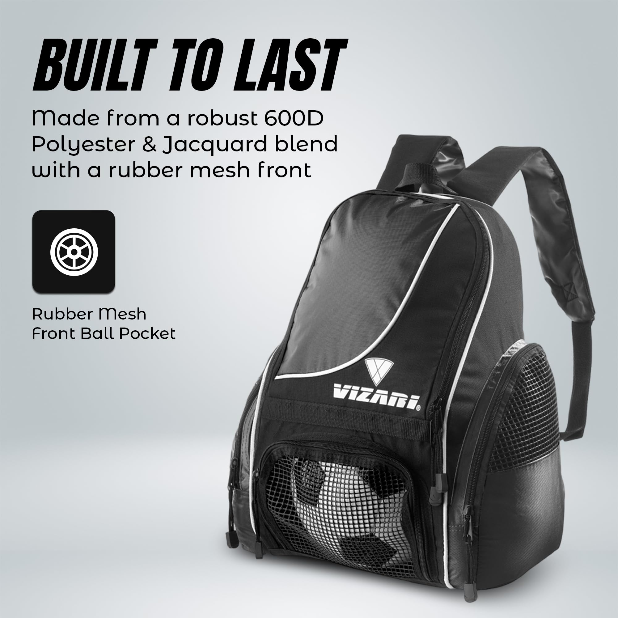 Vizari Solano Soccer Backpack (Black)