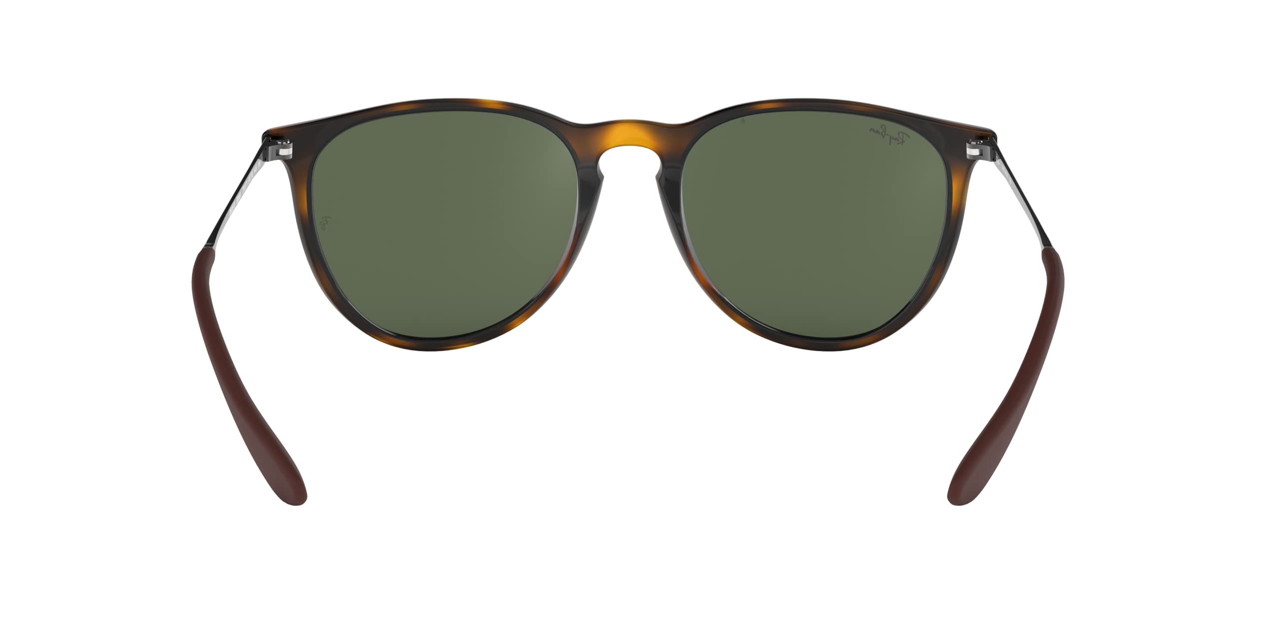 Ray-Ban RB4171 Erika Round Sunglasses, Light Havana/Dark Green, 54 mm