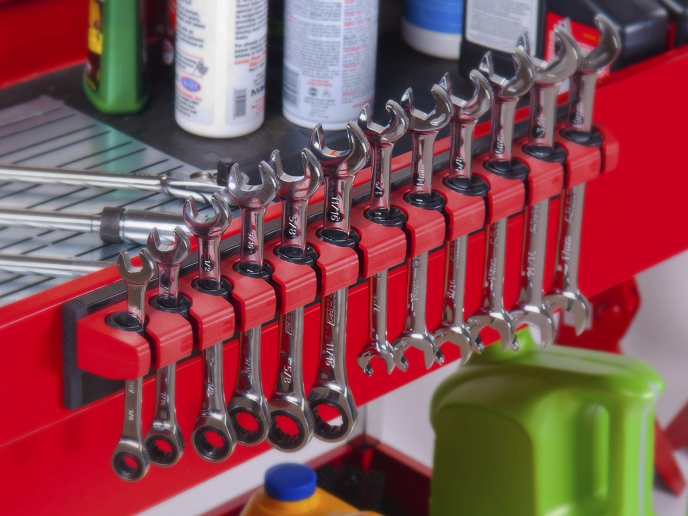 BIG RED MTOLAW12RT Torin Tool Storage Organizer: Magnetic Lock-A-Wrench Rack