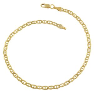 Kooljewelry 14k Yellow Gold Filled Mariner Link Bracelet (3.3 mm, 8.5 inch)