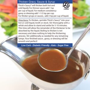 LC Foods Thick and Saucy | Low Carb Thickener | Natural Ingredients | Gluten-Free | No Added Sugar | No Preservatives | Diabetic Friendly | Low Carb Gravy | Zero Net Carbs (3.7Oz)