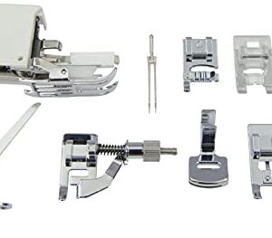 SINGER | Sewing Machine Accessory Kit, Including 9 Presser Feet, Twin Needle, and Case, Clear - Sewing Made Easy