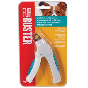 Petmate 89824 Furbuster Guillotine Dog Nail Trimmer, Small, TEAL/PEARL