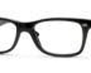 Ray-Ban RX5228 Square Prescription Eyeglass Frames, Black/Demo Lens, 53 mm