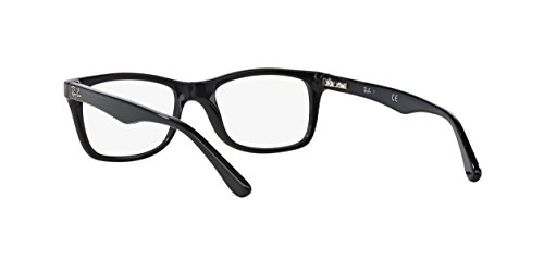 Ray-Ban RX5228 Square Prescription Eyeglass Frames, Black/Demo Lens, 53 mm