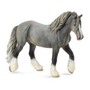 collecta shire horse mare, grey, 6.7"l x 4.8"h