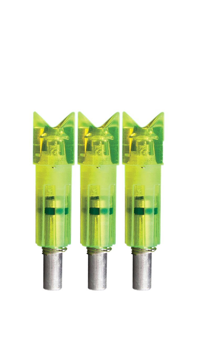 Lumenok Gold Tip Crescent Bolt End (3-Pack), Green