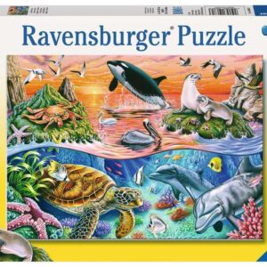 Ravensburger Beautiful Ocean Jigsaw Puzzle | 100 Unique Pieces | Kid-Friendly, Durable & Educational | Perfect for Ages 6 & Up | FSC Certified for Sustainability