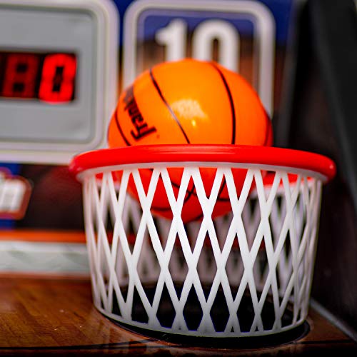 Franklin Sports Basketball Arcade Game - Table Top Bounce A Bucket Shootout - Indoor Electronic Basketball Gameroom Game for Kids