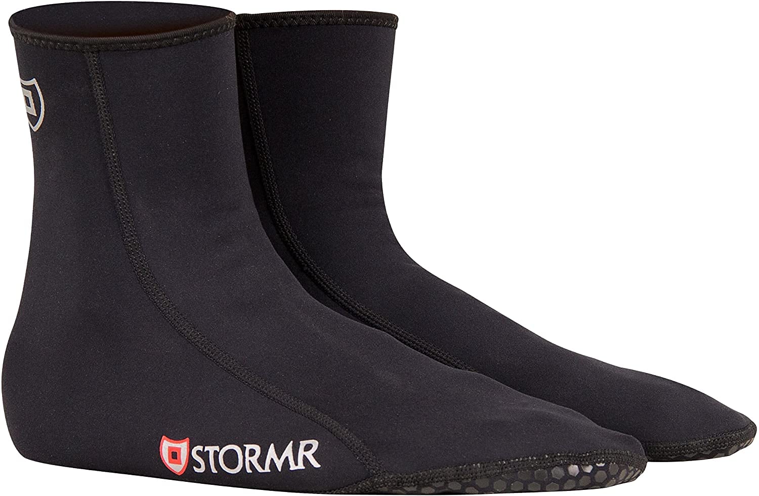 STORMR Neoprene Mens’ and Women's Neoprene Sock Available in 1.5mm or 3mm – Warm, Ideal for Surf Fishing, Water Sports and Hunting, Wear Alone or With Shoes and Boots, Large, (RS30N-L)