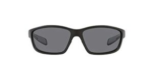 native eyewear kodiak polarized rectangular sunglasses, matte black/gray, 60 mm