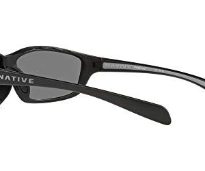 Native Eyewear Kodiak Polarized Rectangular Sunglasses, Matte Black/Gray, 60 mm