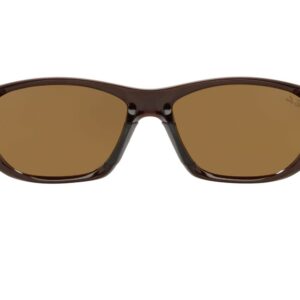 Ray-Ban RB4188 Wrap unisex-adult Sunglasses, Shiny Brown, 63 mm