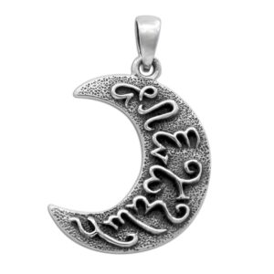 dryad design artemis moon goddess pendant - sterling silver wiccan pagan jewelry