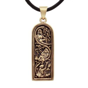 Dryad Design Maiden Mother Crone Jewelry - Bronze Wiccan Pendant Sacred Feminine Goddess Jewelry