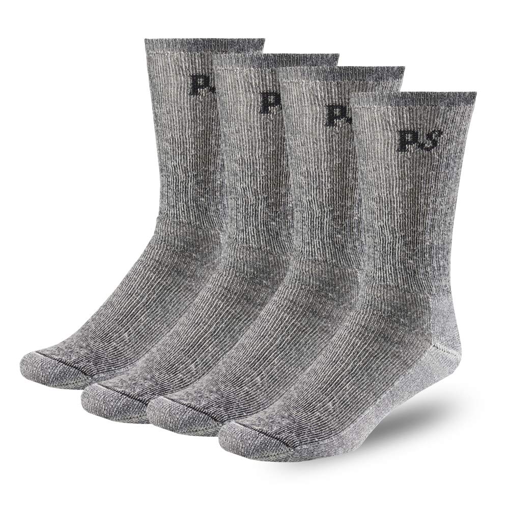 People Socks Large 4pairs Mens Merino Wool Socks Charcoal Black Large Made in USA