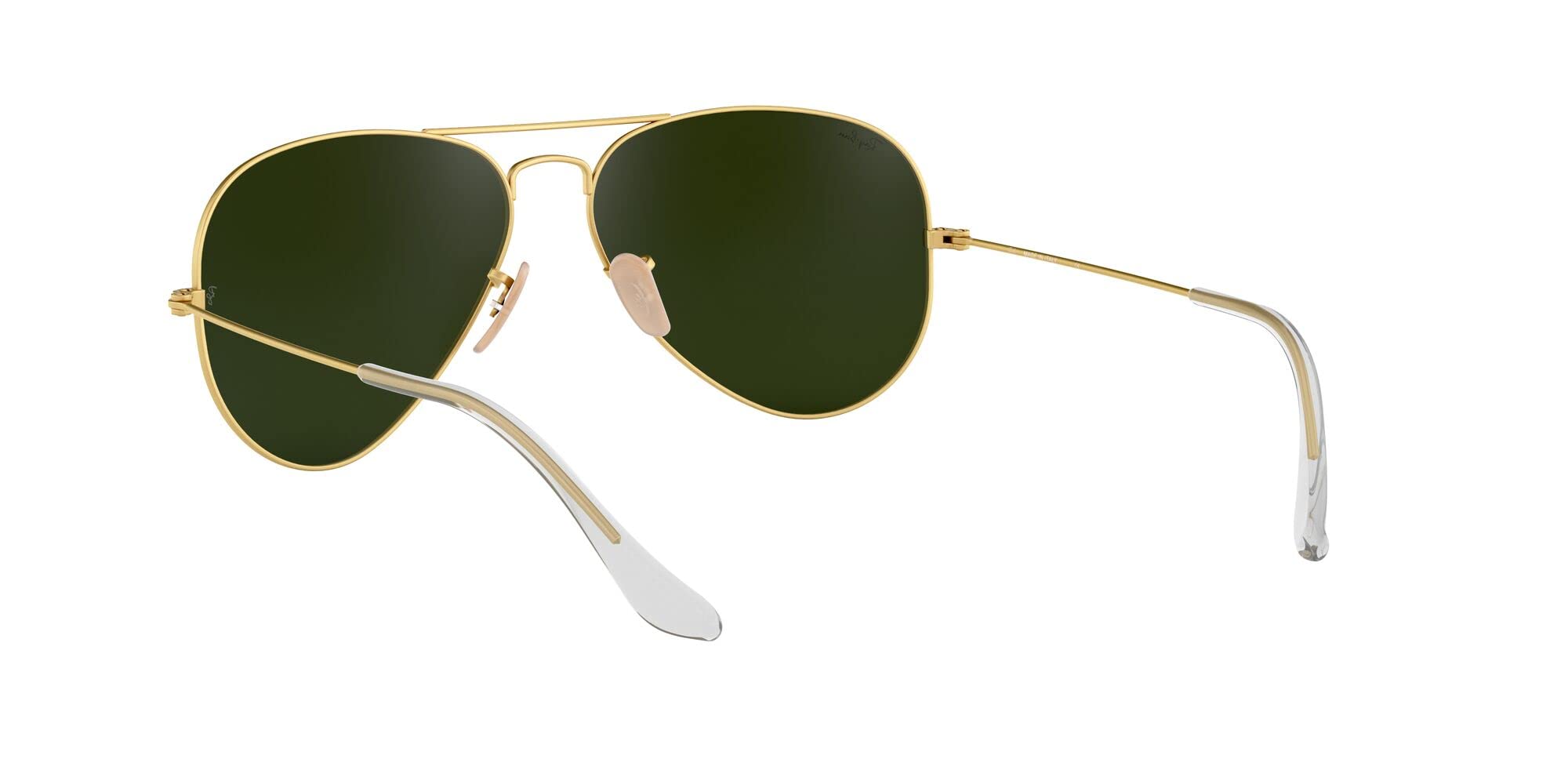 Ray-Ban RB3025 Classic Aviator Sunglasses, Matte Gold/Grey Mirrored Blue, 58 mm